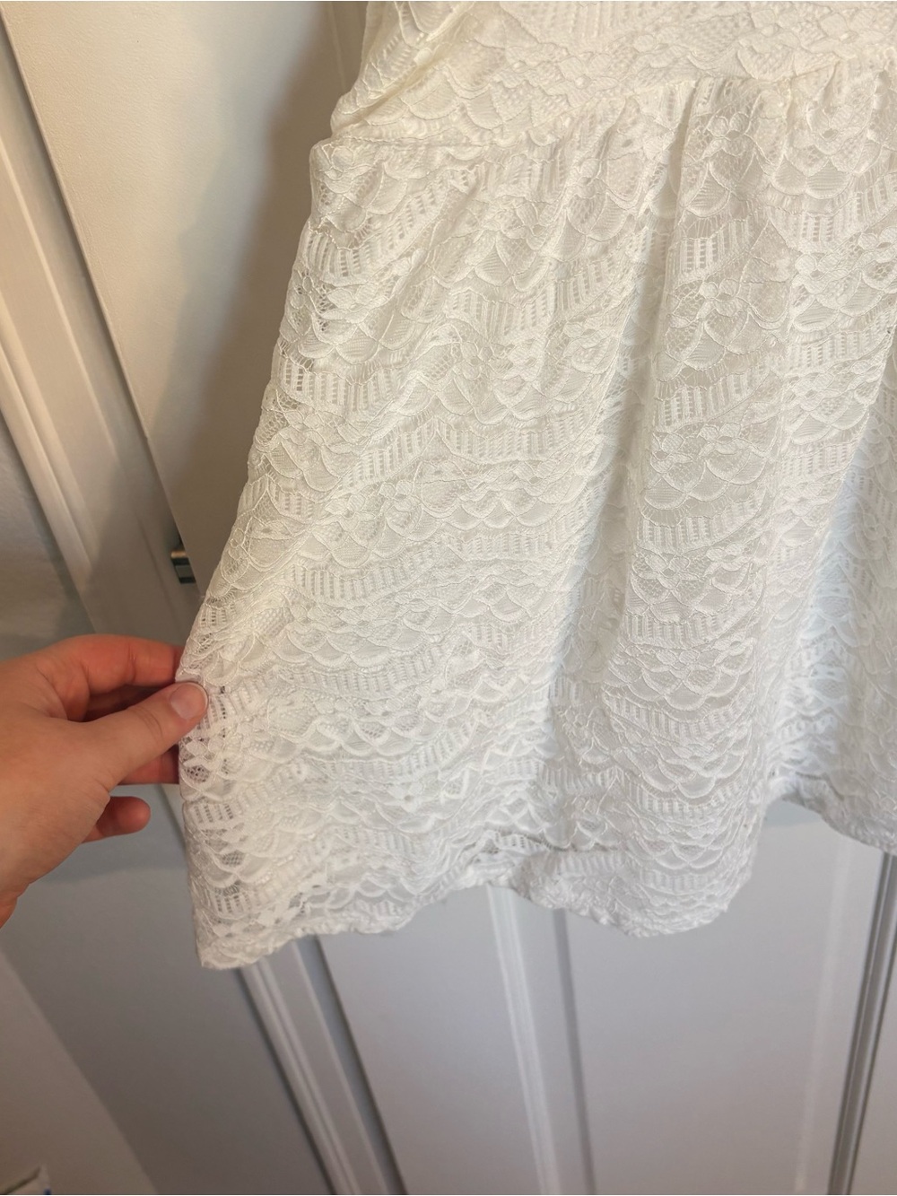 Torrid White Lace V-Neck Button-Front Sleeveless Top Summer Tank Top Shirt - Picture 10 of 10